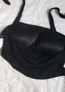 Black Padded Halter Neck Tank Top