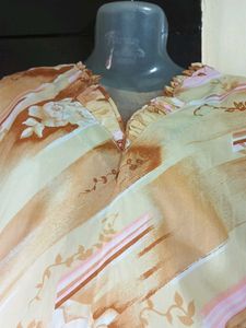 Vintage Floral Print Top