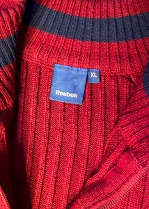 Reebok Half Zip Ribbed Sweater