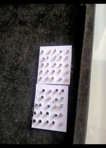 Colorfull Diamond Earrings And Nospins Pure Silver
