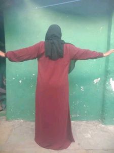 Elegant Maroon Abaya Dress