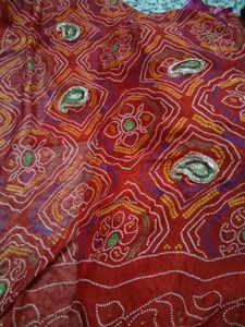 Traditional Red Bandhani Saree