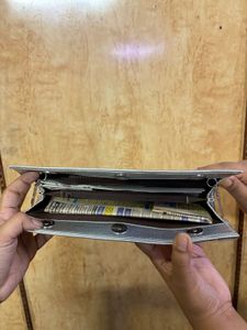 beautiful silver clutch