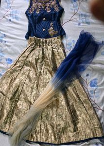 💙✨ Vintage Y2K Girls Lehenga Choli Set ✨💛