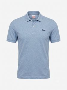 LACOSTE Heather Blue Cotton Polo Shirt Men’s