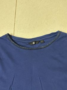 Navy Blue Long Sleeve Top