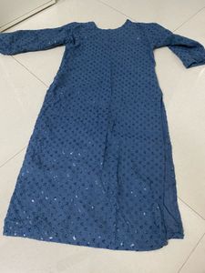 Elegant Blue Sequined Kurta