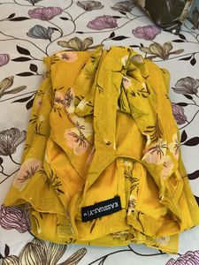 Yellow Floral Tiered Maxi Dress