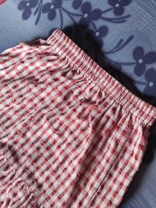Red &amp; White Gingham Skirt