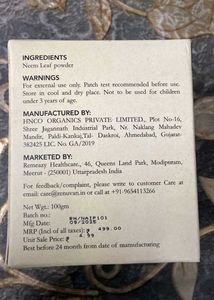 Renuvan Neem Face Pack Powder
