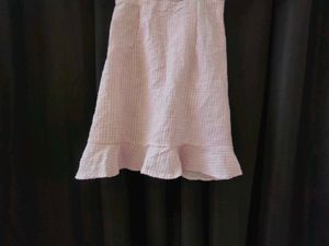 Pink Gingham Tie-Front Mini Dress