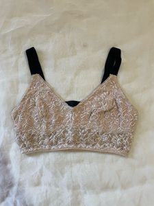Lace Bralette with Black Straps