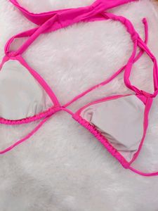 Sparkling Pink Sequin Bikini Top