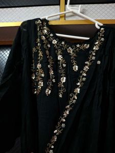 Bottle Green Indo Western Ready to Wear Saree