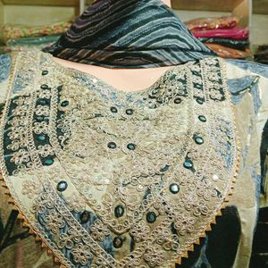 Printed Anarkali Cotton Suit