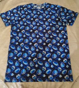 Blue Sports Ball Print T-Shirt 👕👕
