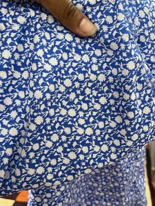 Blue Floral Print Maxi Dress