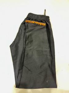 Black Pant with Embroidery