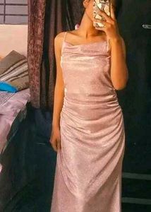 Sparkly Ruched Slip Dress