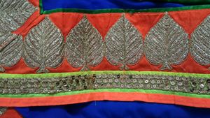 blue shaded saree with heavy border and stitched blouse💙