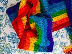 handmade woolen crochet muffler
