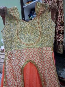 Elegant Peach gown L size
