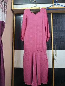Pink Fish cut Maxi Dress