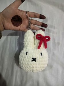 Handmade Miffy Plush Keychain withpremium yarn