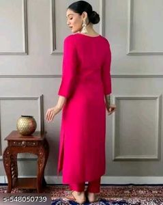 "Vibrant Pink Embroidery"