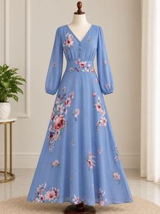 Blue Floral Maxi Dress