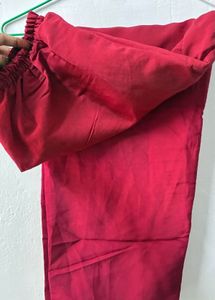 Maroon Kurta with Mirror Work