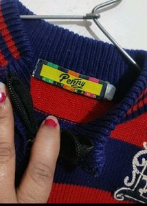 Red🔴 &amp; Navy Blue Winter Sweater For Boy 3-4 Year