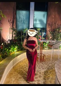 Velvet Strapless Jumpsuit