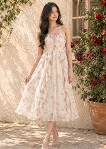 Floral Ruffle Midi Dress