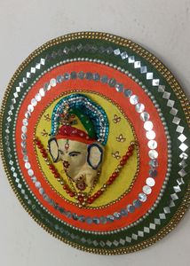 Handmade Ganesh Ji With Clay On Wood