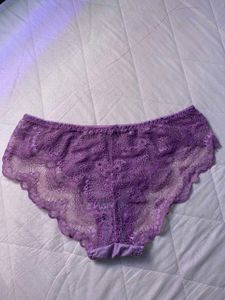 Purple Lace Trim Briefs