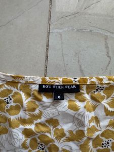 HWW Floral Tie-Front Crop Top, XS