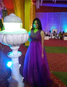 Stunning Purple Embellished Gown