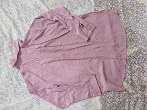 Chic Pink Oversized Collared Shirt