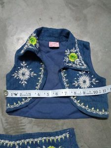 Boho Embroidered Baby Skirt n Jacket
