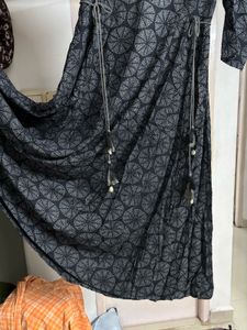 Ink Black Anarkali flare Kurta Dress / Gown