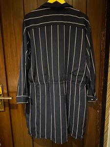 Navy Pinstripe Shirt Dress