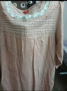 Boho Smocked Neckline Top