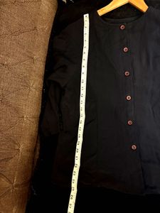 Elegant Black Button-Up Blouse