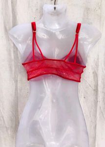Elegant Red Lace Bralette