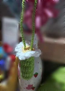 Handmade Crochet Daisy Lipstick holder