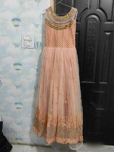 Elegant Peach Embellished Gown