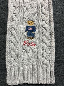 Polo Bear Cable Knit Scarf