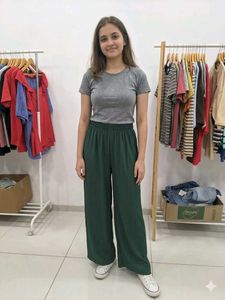 Elegant Green Palazzo Pants