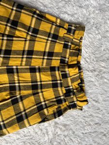 Clueless Inspired Yellow Plaid High-Waisted Pants